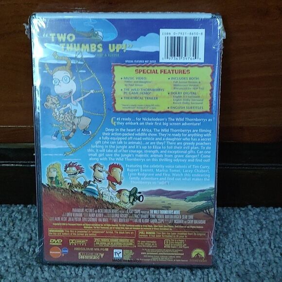Nickelodeon 2002 The Wild Thornberrys Movie Paramount Collection DVD NEW Sealed - Picture 2 of 3